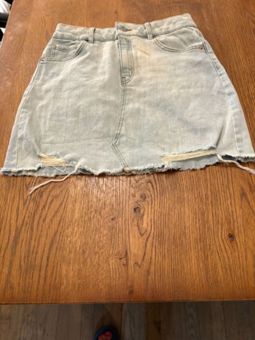 Denim light blue skirt